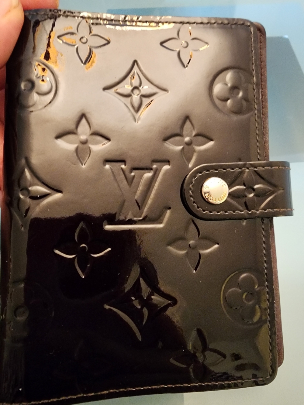 Louis Vuitton Monogram Vernis Agenda PM in Amarante